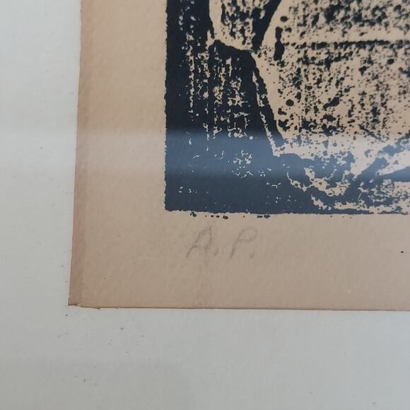 Vintage 1967 Tim Hamill SIGNED "A.P." & "Hamill '67" 21"x27" Framed Art Print - Picture 3 of 5